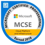 A picture of a microsoft certificate